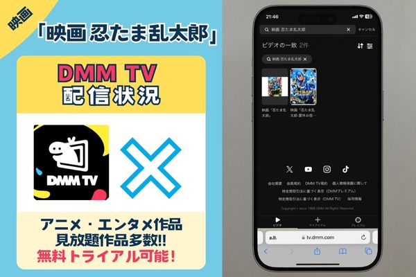 「映画 忍たま乱太郎」はDMM TVで配信している？