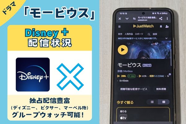 『モービウス』のDisney+配信状況