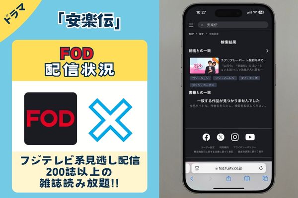 「安楽伝」はFODで配信している？