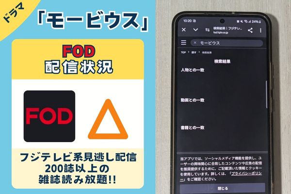 『モービウス』のFOD配信状況