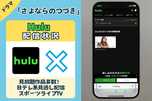 「さよならのつづき」はHuluで配信している