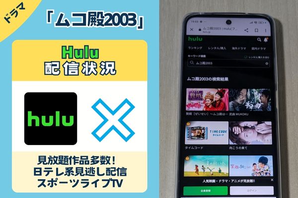 ドラマ「ムコ殿2003」のHulu配信状況