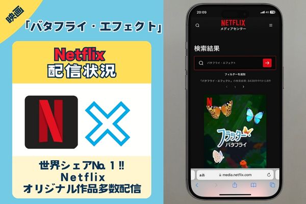 映画「バタフライ・エフェクト」はNetflixで配信されている？