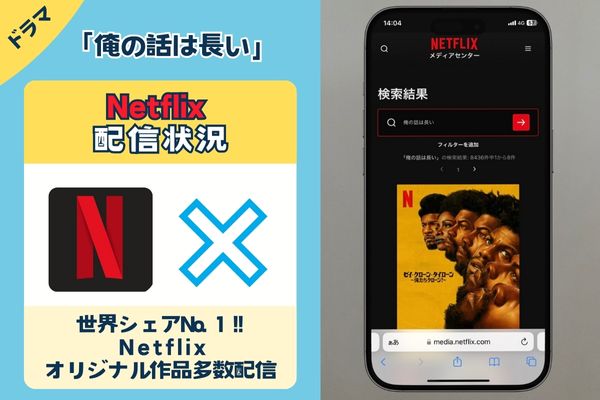 ドラマ「俺の話は長い」はNetflixで配信されている？