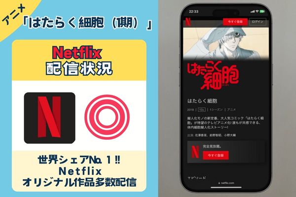 アニメ「はたらく細胞（1期）」はNetflixで観れる？