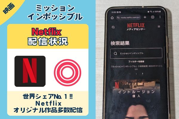 ミッションインポッシブルのNetflix配信状況