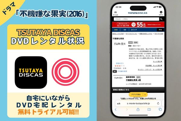 「不機嫌な果実(2016)」を一番お得に視聴できるのはTSUTAYA DISCAS！【動画配信サービス✕】