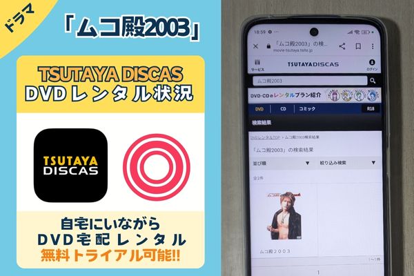 ドラマ「ムコ殿2003」のTSUTAYA DISCAS配信状況