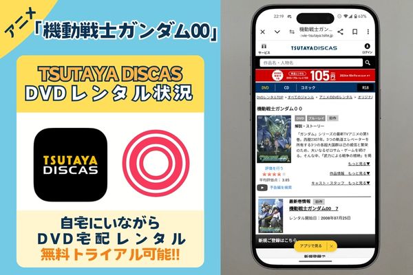 TSUTAYA DISCAS配信状況画像.j 機動戦士ガンダム00