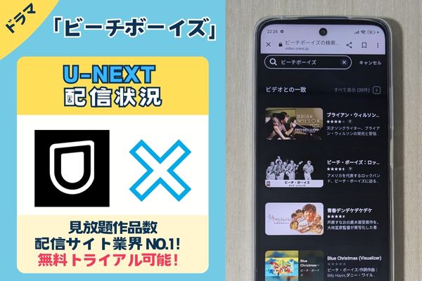 ドラマ「ビーチボーイズ」のU-NEXT配信状況