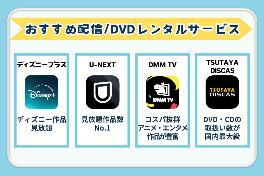 おすすめ配信/DVDレンタルサービス
