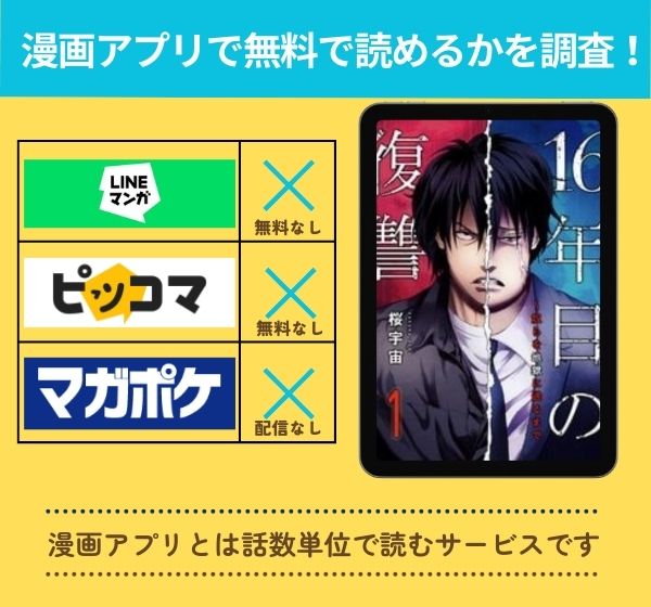 漫画「16年目の復讐~奴らを地獄に送るまで」を全巻無料で読める漫画アプリを調査!