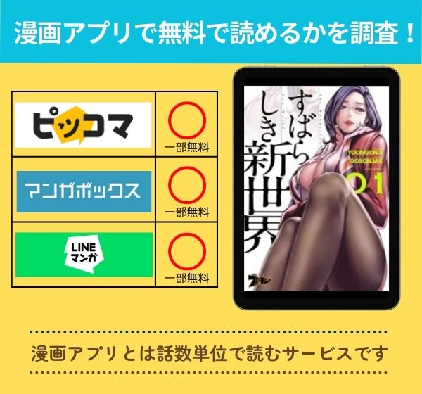 「すばらしき新世界」の漫画を無料で読めるアプリ一覧