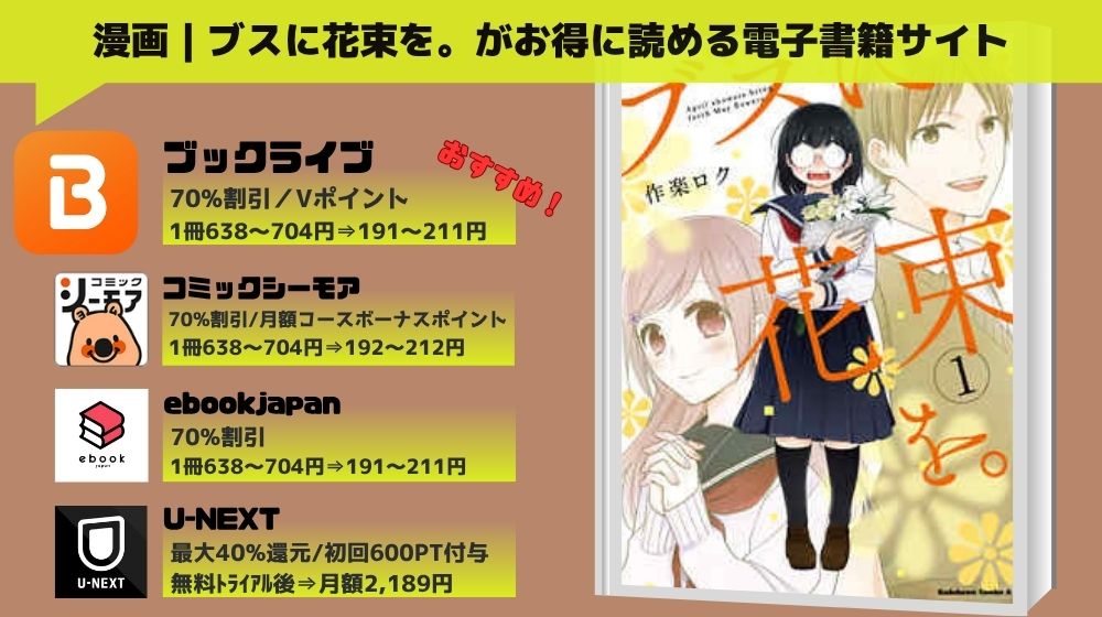 漫画ブスに花束を。 全巻無料