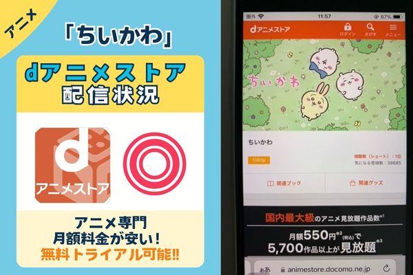 「ちいかわ」はdアニメストアで配信している？