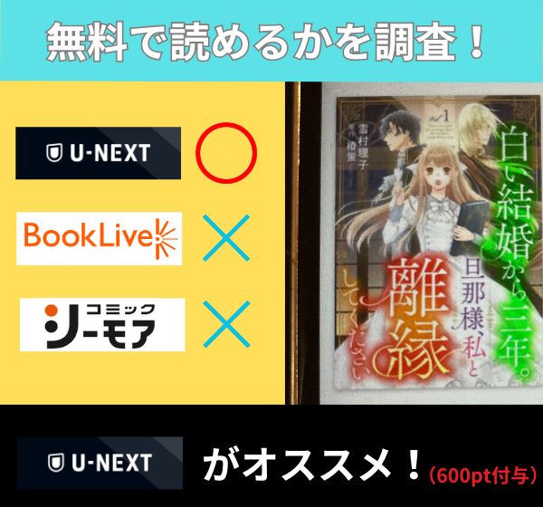 白い結婚から三年。旦那様、私と離縁してくださいの漫画を無料で読めるサイト一覧