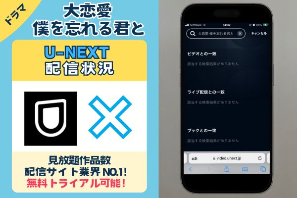 大恋愛 僕を忘れる君とU-NEXT　配信状況