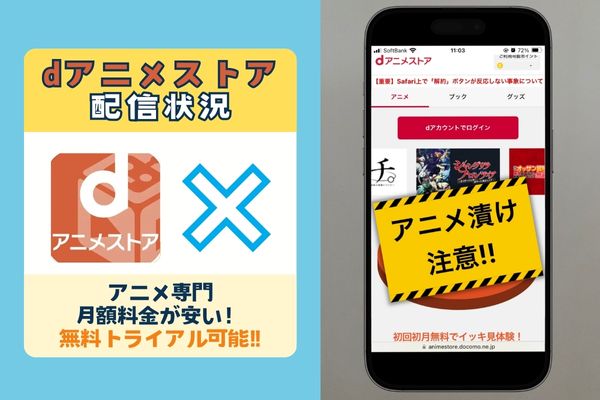 dアニメストア配信なし