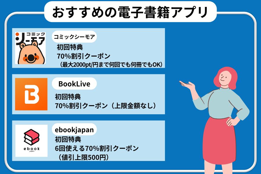 おすすめ電子書籍アプリ