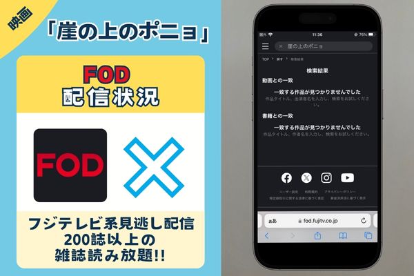 映画「崖の上のポニョ」はFODで観れる？