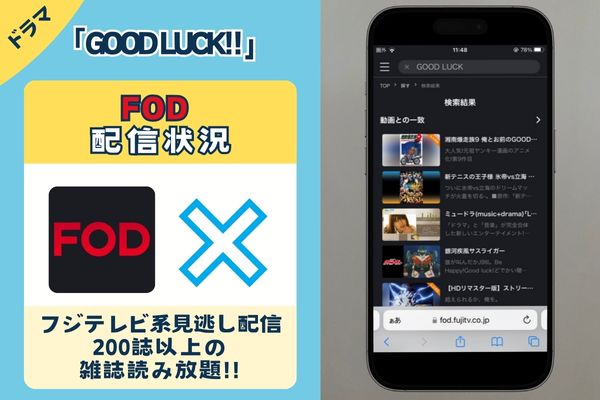 ドラマ「GOOD LUCK!!」はFODで観れる？