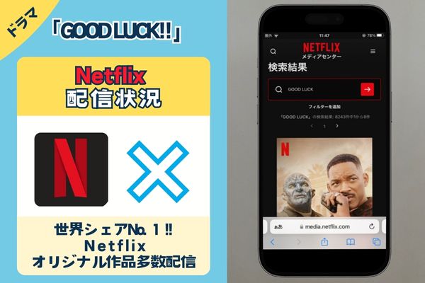 ドラマ「GOOD LUCK!!」はNetflixで観れる？