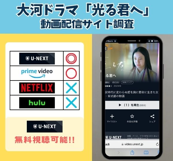 大河ドラマ「光る君へ」を無料視聴できる動画配信サイトを独自調査！