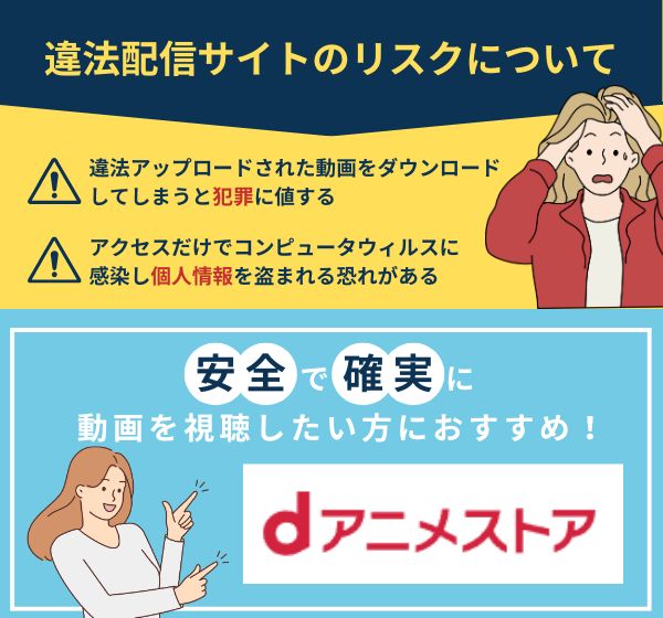 違法配信サイトのリスク　dアニメ