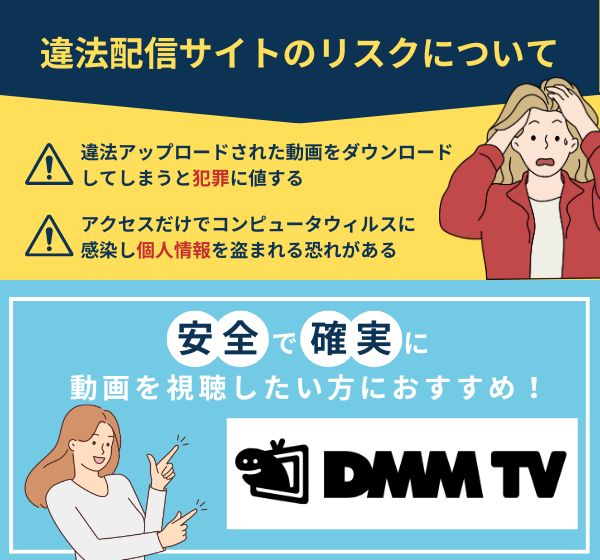 違法配信サイトのリスク　DMMTV