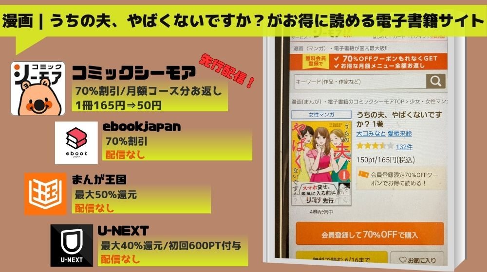 「うちの夫、やばくないですか？」をお得に読める電子書籍サイト情報