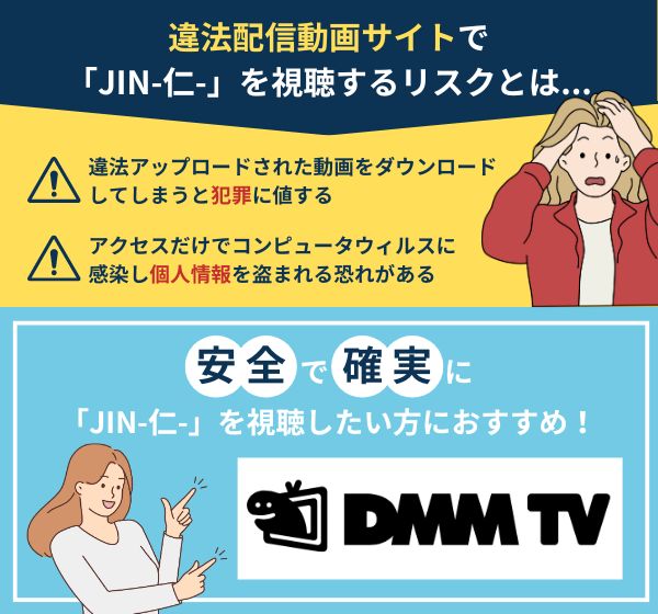 「JIN-仁-」を違法配信している動画サイトの利用は危険？