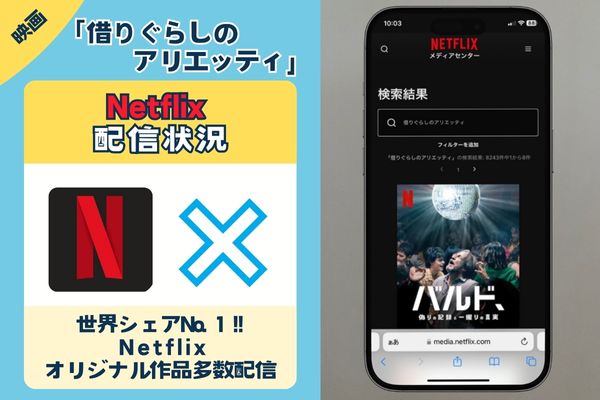 映画「借りぐらしのアリエッティ」はnetflixで配信されている？