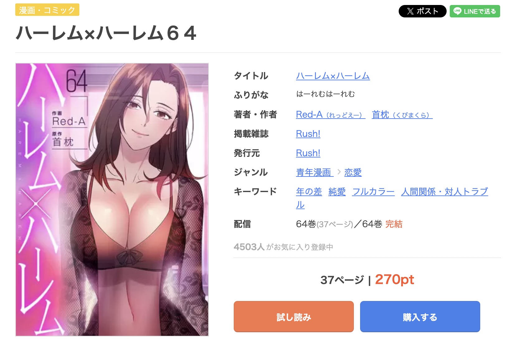 ハーレム×ハーレム　まんが王国