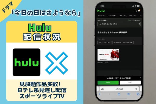 「今日の日はさようなら」はHuluで配信されている？