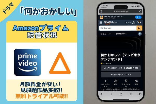 ドラマ「何かおかしい」はAmazonプライムで配信している？