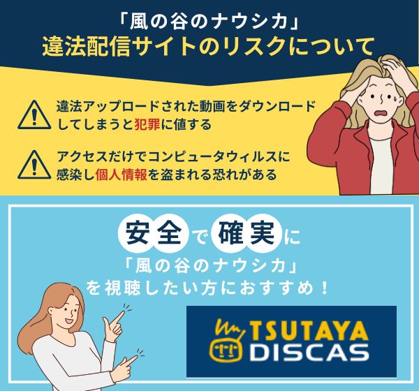 ジブリ「風の谷のナウシカ」を違法配信している動画の視聴は危険？