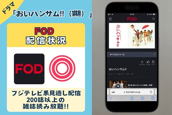 ドラマ「おいハンサム!!」はFODで観れる？