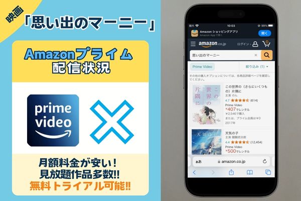 映画「思い出のマーニー」はAmazonプライムで観れる？