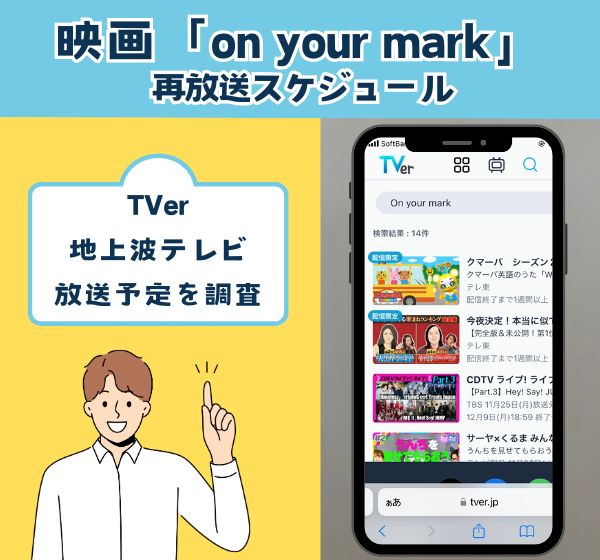 ジブリ「on your mark 」が地上波で再放送される予定はある！？