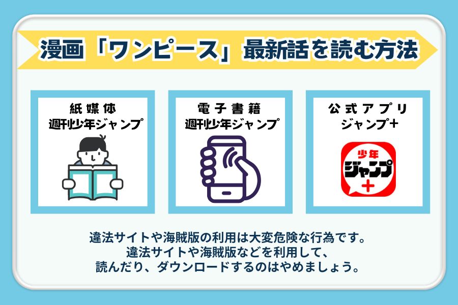 漫画「ワンピース」最新話を読む方法