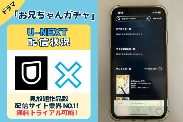 「お兄ちゃんガチャ」はU-NEXTで配信している？？