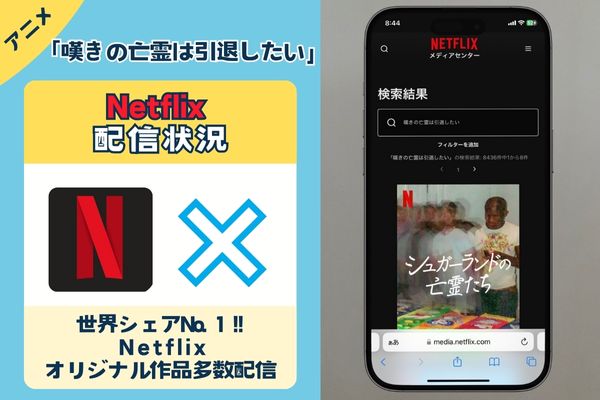 「嘆きの亡霊は引退したい」はNetflixで配信している？