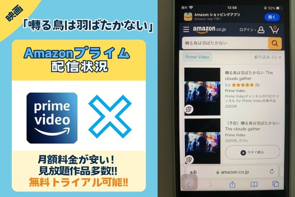 「囀る鳥は羽ばたかない」はAmazonプライムで配信している？