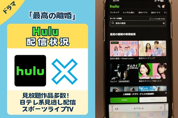 「最高の離婚」はHuluで配信している？