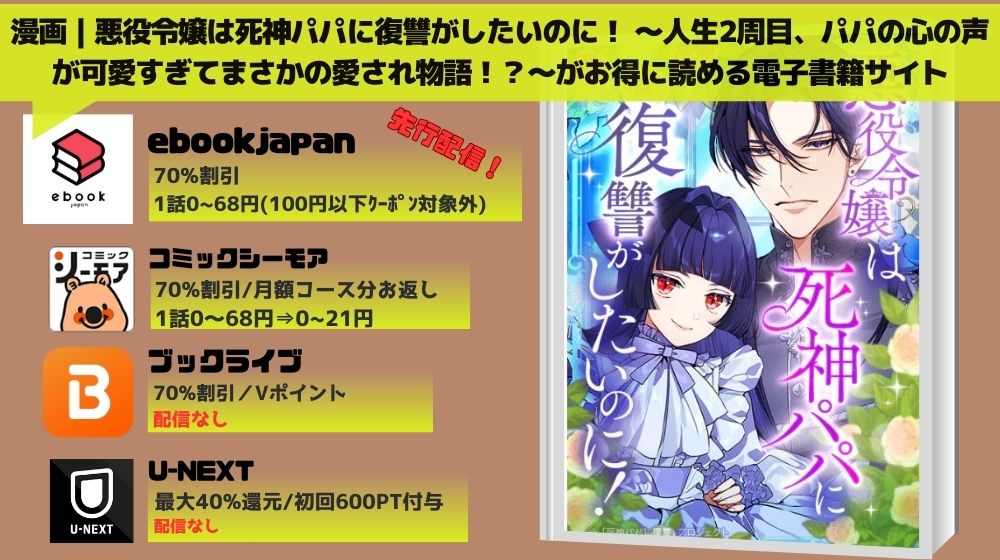 悪役令嬢は死神パパに復讐がしたいのに！ ～人生2周目、パパの心の声が可愛すぎてまさかの愛され物語！？～ 無料