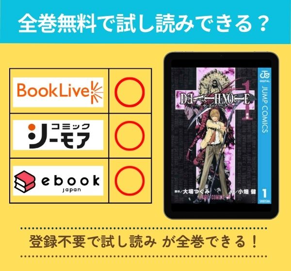 「デスノート」の漫画を全巻無料で試し読み