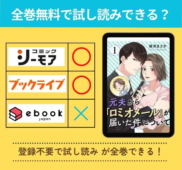 元夫から「ロミオメール」が届いた件についての漫画を全巻無料で試し読み