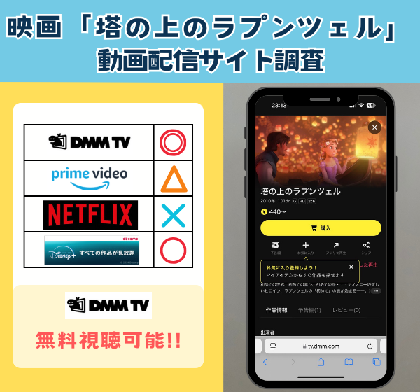 映画「塔の上のラプンツェル」を無料視聴できる動画配信アプリを独自調査!