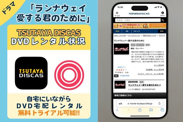 「ランナウェイ〜愛する君のために」を一番お得に視聴できるのはTSUTAYA DISCAS！【動画配信サービス✕】