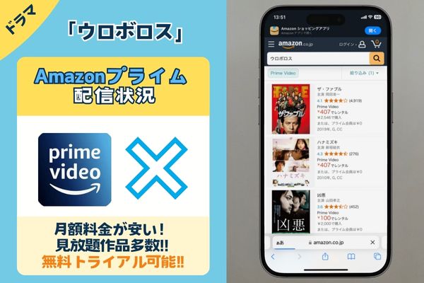 「ウロボロス」はAmazonプライムで配信している？